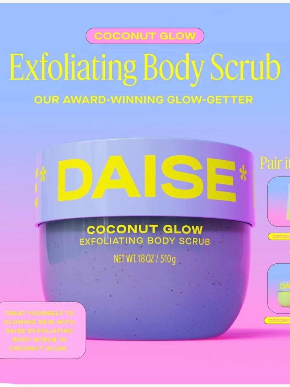 Coconut Glow Exfoliating Body Scrub — Blue - Picture 2 of 8